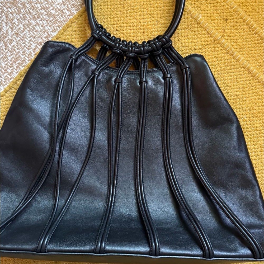 Bruno Magli Black Leather Shoulder Bag
